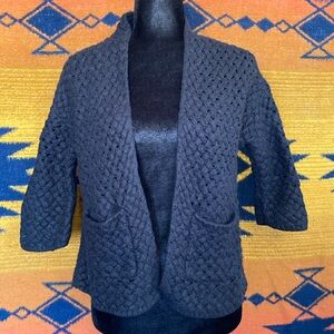 Jamie Gries Open Knit Cardigan Sweater! Pockets! Size X Small. Great Shape!